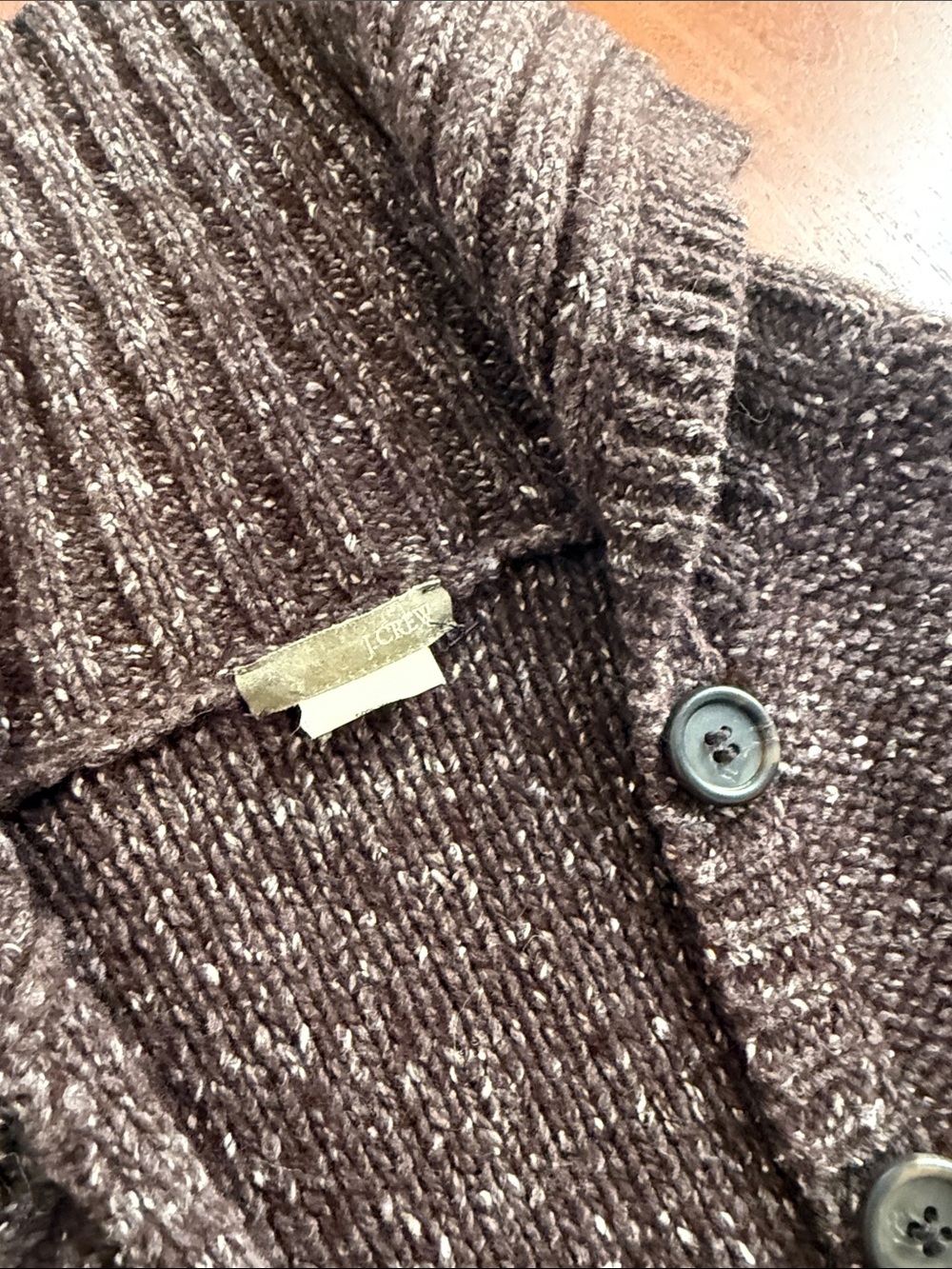 J. Crew Brown Hooded Button-Front Knit Cardigan with Belt - Picture 4 of 12